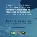 Curso de Temas Fundamentais de Direito ambiental no Contexto da Pandemia